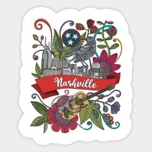 Nashville - Bird - Skyline Sticker